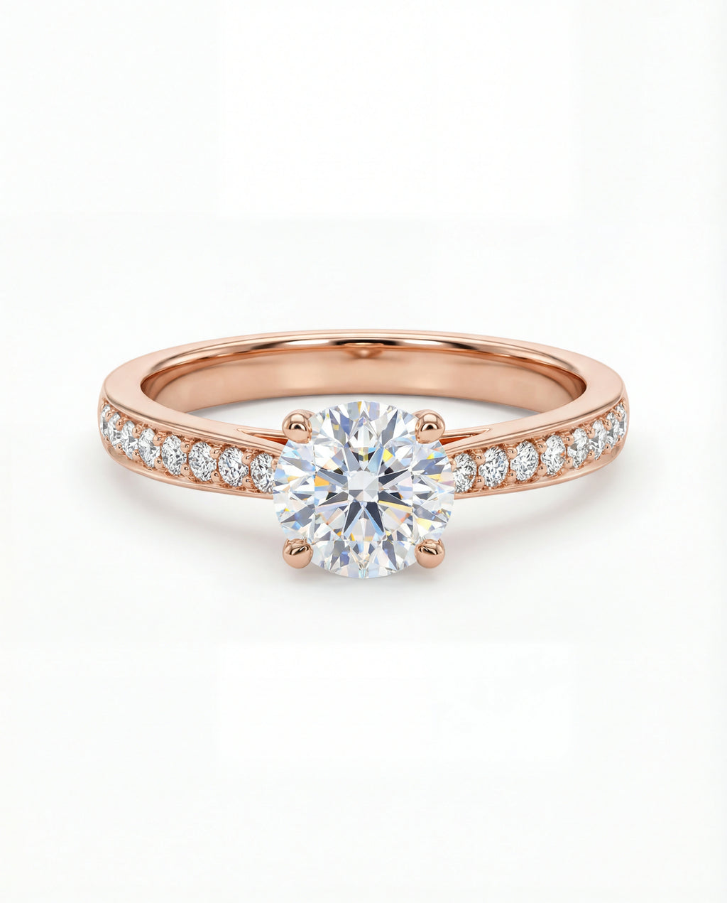 Rosé Celestia Pavé Ring