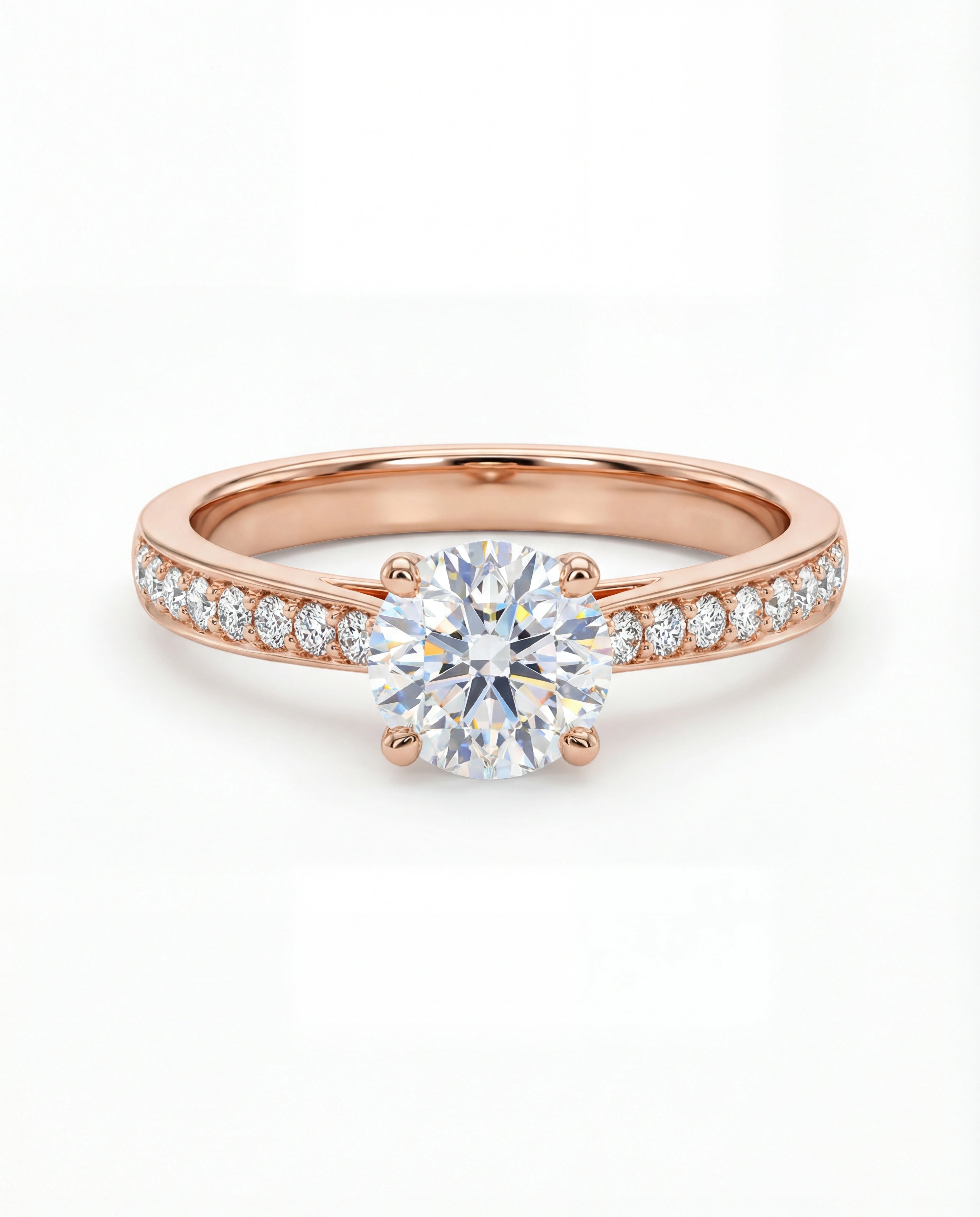 Rosé Celestia Pavé Ring