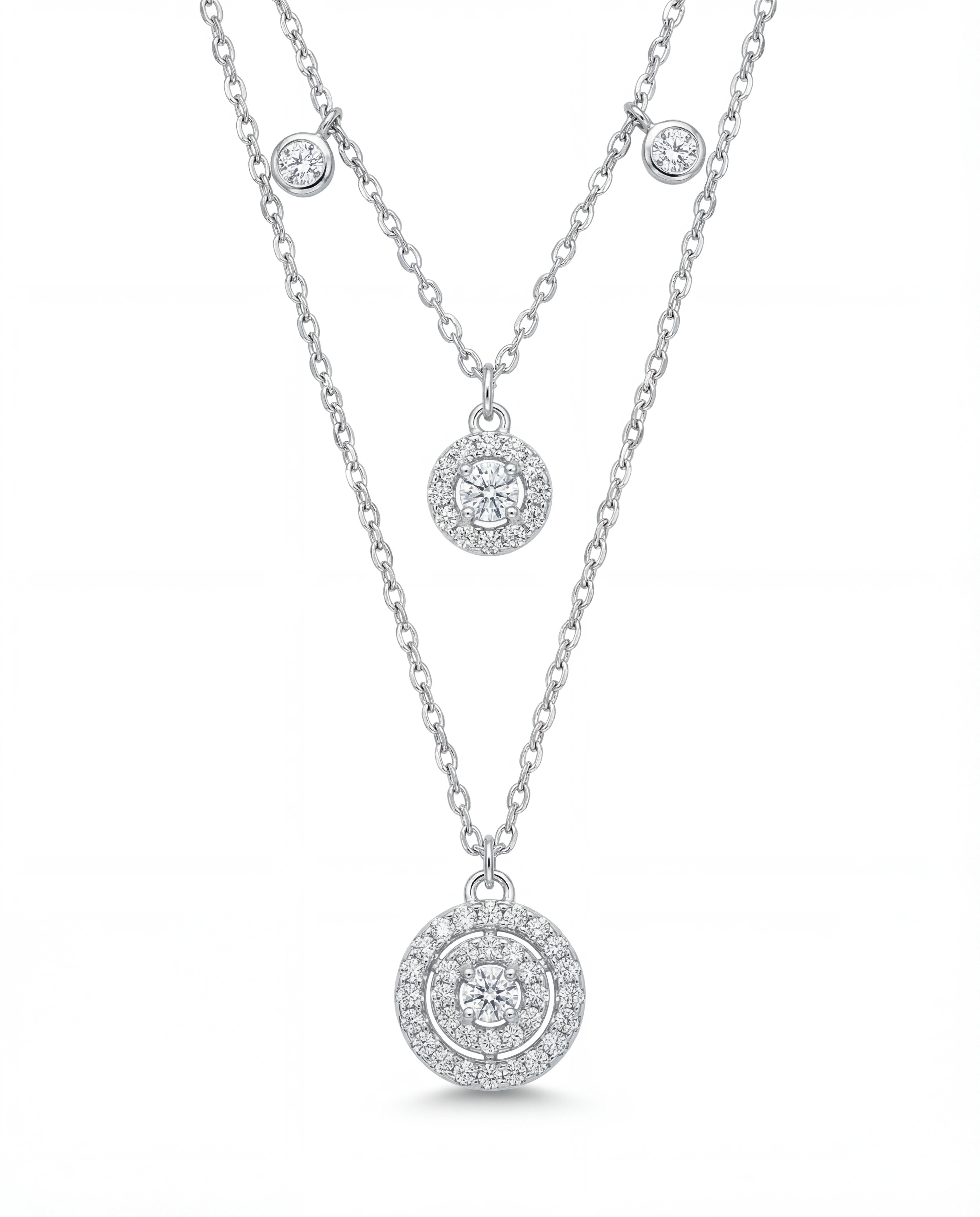 Luna Halo Layered Necklace