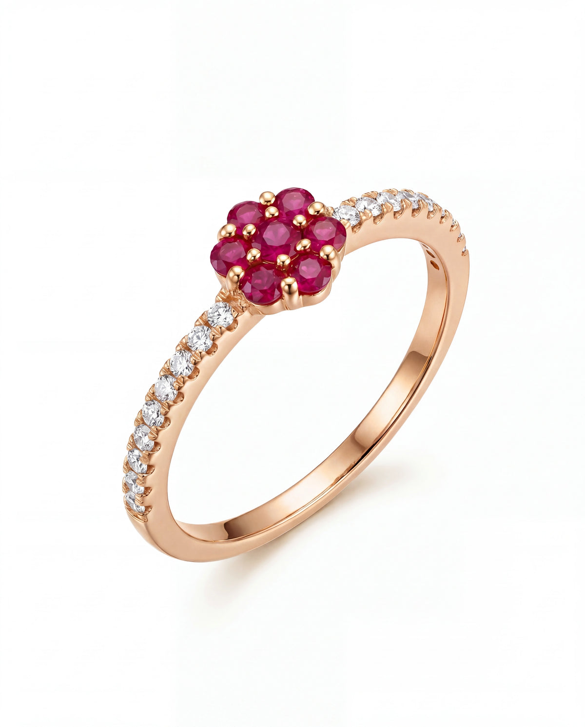 Rosé Fiora Cluster Ring