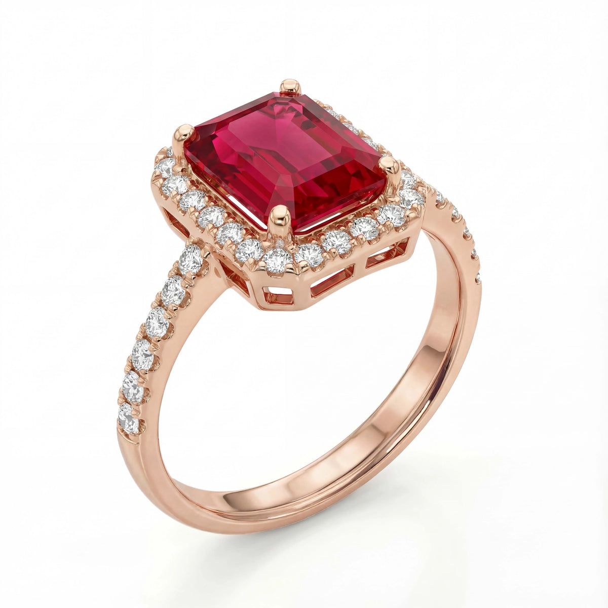 Rosé Imperia Halo Ring