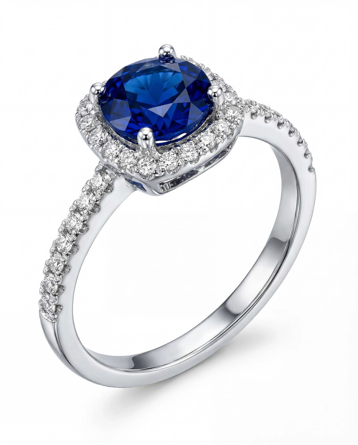 Sapphire Halo Grace Ring