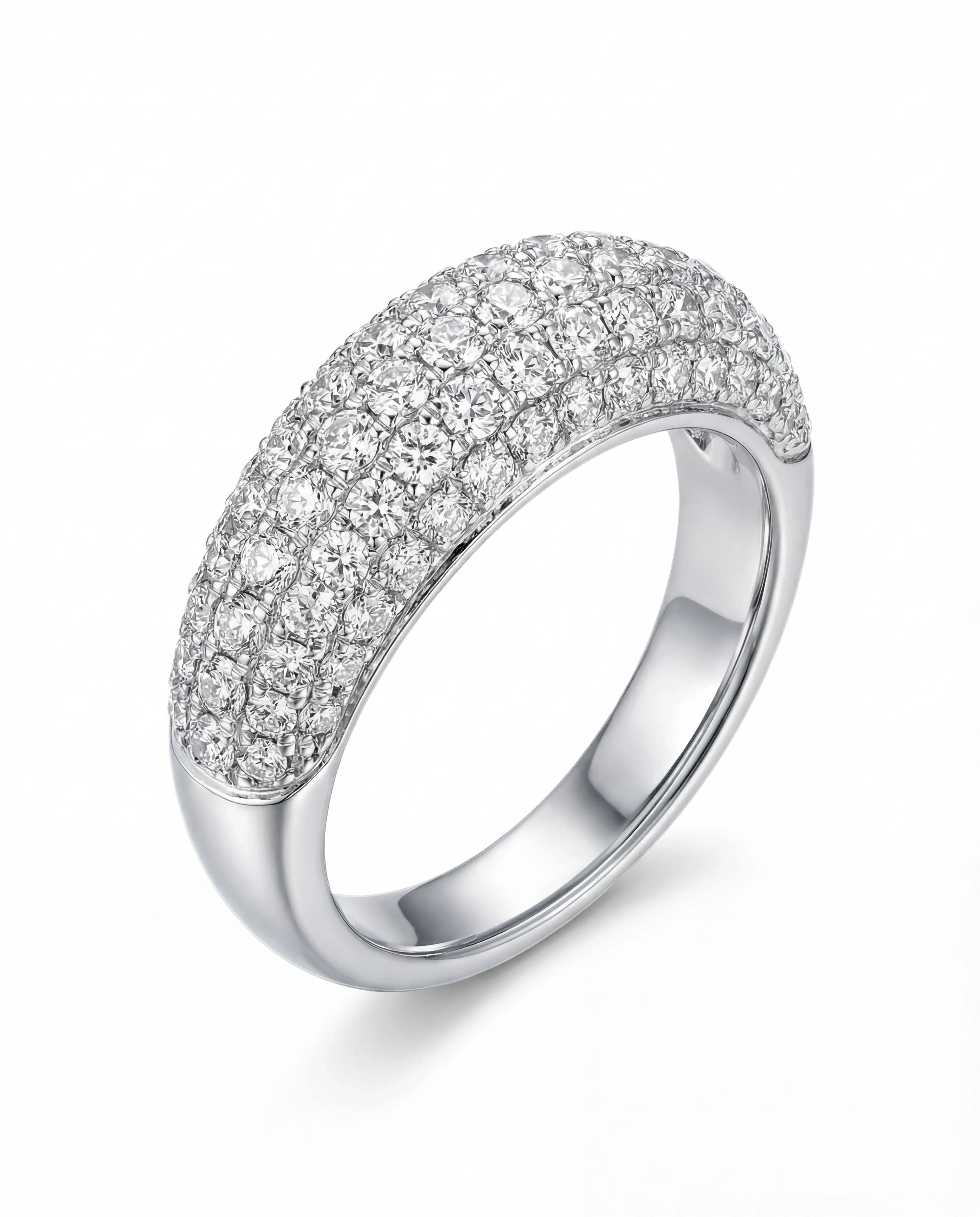 Luminous Crest Pavé Band