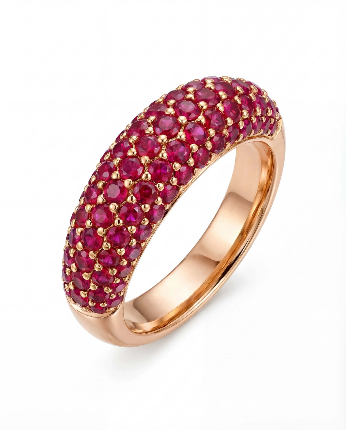 Rosefire Pavé Dome Ring